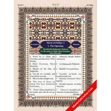 The Holy Qur'an English Translation & Transliteration (Color Coded Tajweed Rules)