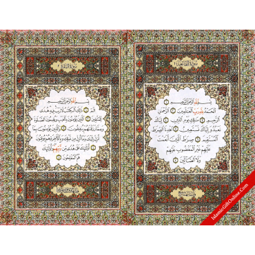 Holy Quran Medium Size (8" x 5.8") - Rainbow Quran in beautiful different leather cover - Usmani Script