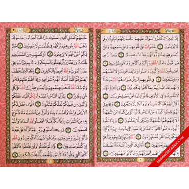 Holy Quran Medium Size (8" x 5.8") - Rainbow Quran in beautiful different leather cover - Usmani Script