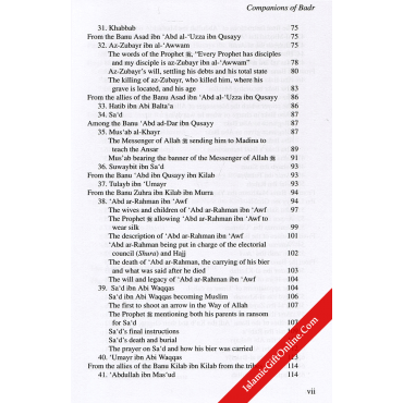 Kitab At-Tabaqat Al-Kabir Volume III: The Companions of Badr