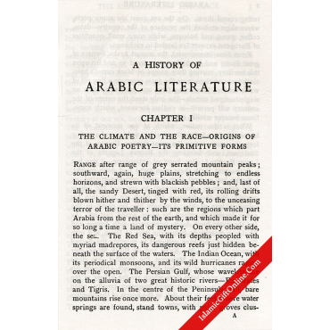 A History of Arabic literature