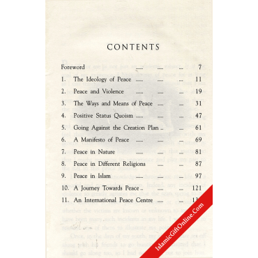 The Ideology of Peace (Towards a Culture of Peace)