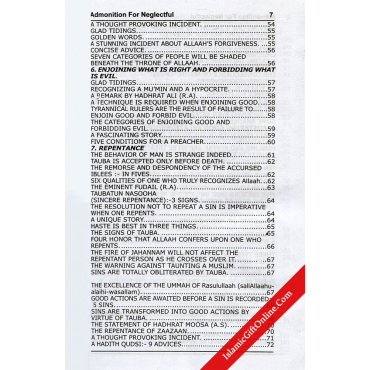 Admonition for the Neglectful (Complete 3 Parts in 1 Binding)