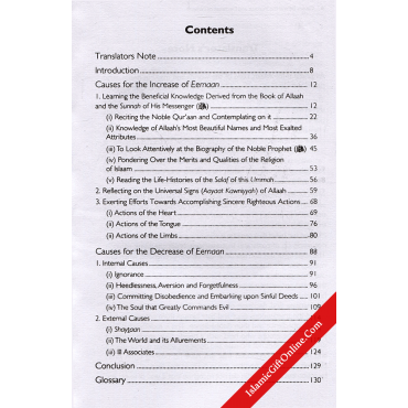 Causes Behind the Increase and Decrease of Eemaan
