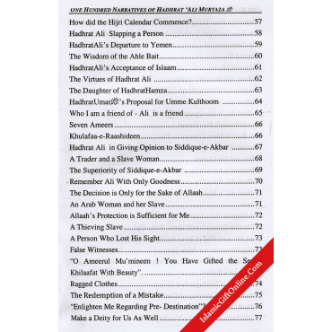One Hundred Narratives of Hadhrat Ali Murtaza