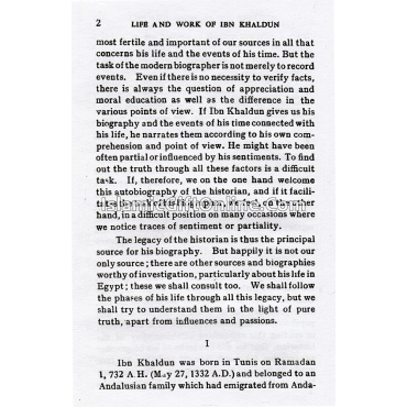 Ibn Khaldun His Life & Works