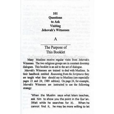 101 Questions to Ask Visiting Jehovah's Witnesses