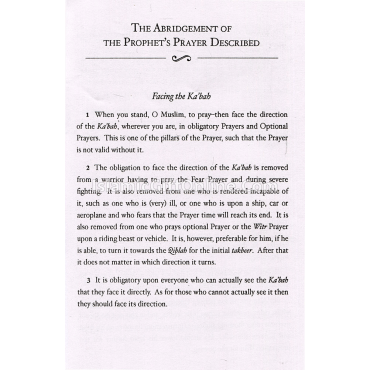 Abridgement - The Prophet's Prayer Described