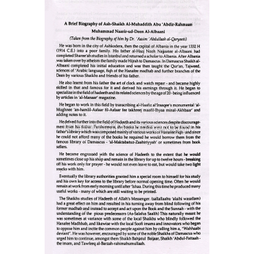 The Prophet's Prayer Described