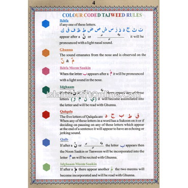 The Holy Qur'an English Translation & Transliteration (Color Coded Tajweed Rules)