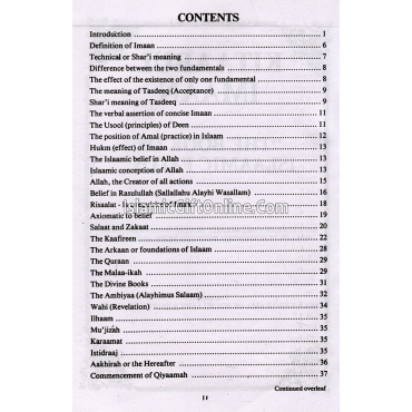 The Book of Islaamic Faith: Kitaabul Imaan