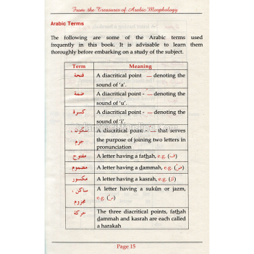 From the Treasures of Arabic Morphology