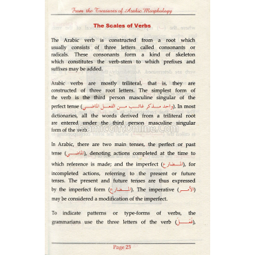From the Treasures of Arabic Morphology