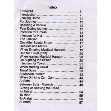 Duas for Hajj & Umrah with Transliteration (Pocket Size)