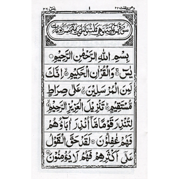 Surah Yaseen single color (9 Lines)