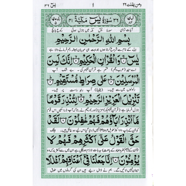 Surah Yaseen 2 color (8 Lines) - Ref. A/462-A