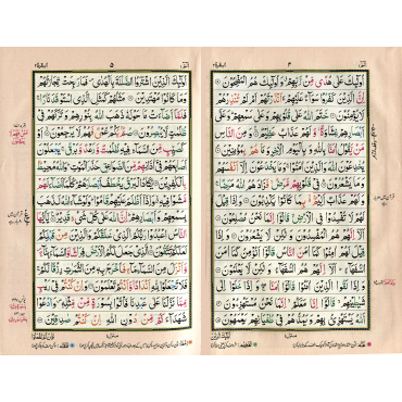 Holy Quran Color Coded with Tajweed Rules - Medium Size (15 Lines) - Ref. H24/D