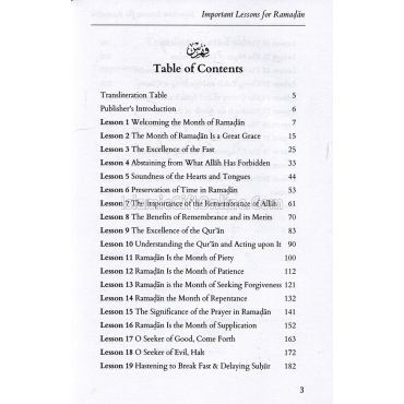 Important Lessons for Ramadan (30 Daily Lessons for The Blessed Month of Ramadan)